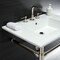 Fauceture KVPB31227W86 Dreyfuss 31" Console Sink W/SS Leg (8", 3 Hole), Wht/Nickel KVPB31227W86 - alternate 3